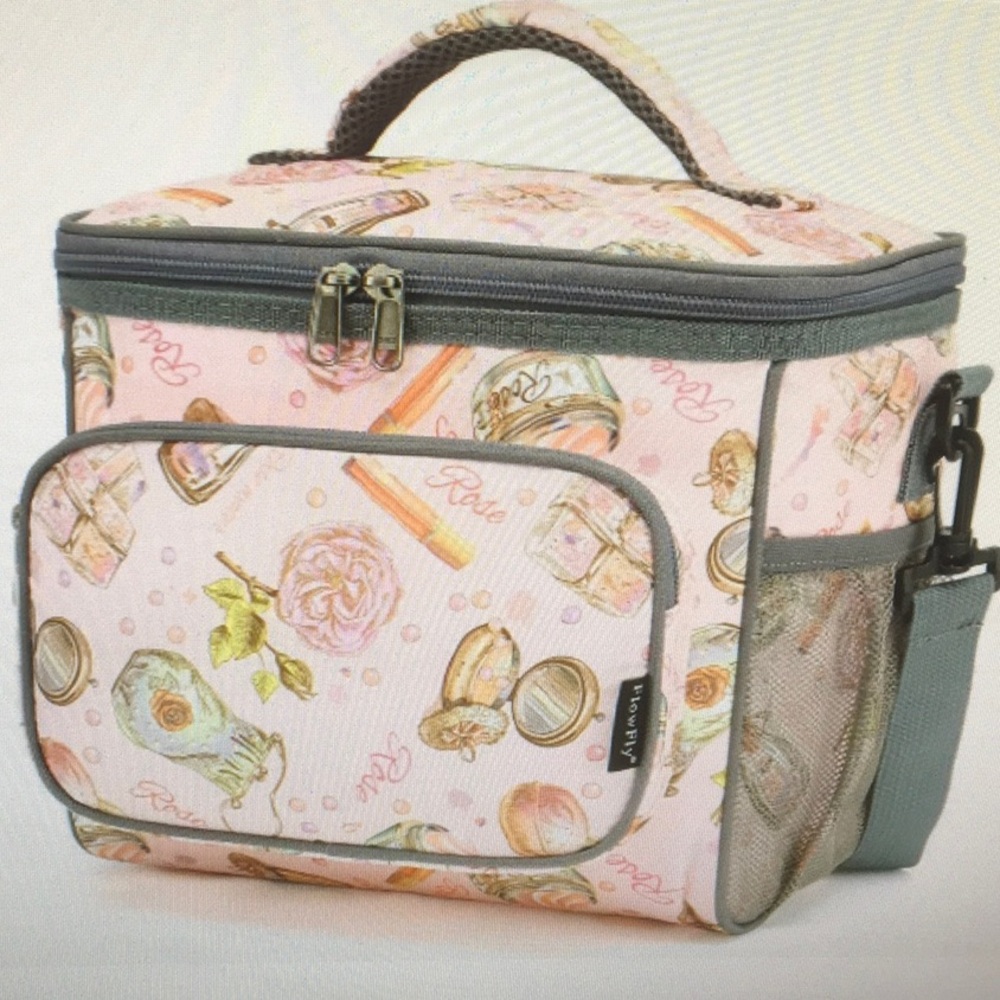 FLOWFLY/“ROSE PRINT”INSULATED PICNIC LUNCH BAG/NEW - Picture 5 of 6